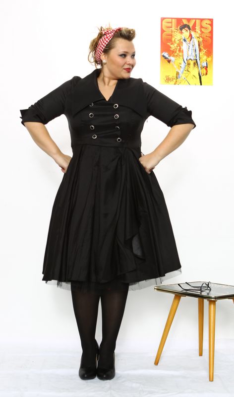 GERLI BLACK - 50s Kleid - schwarz - debbys.de